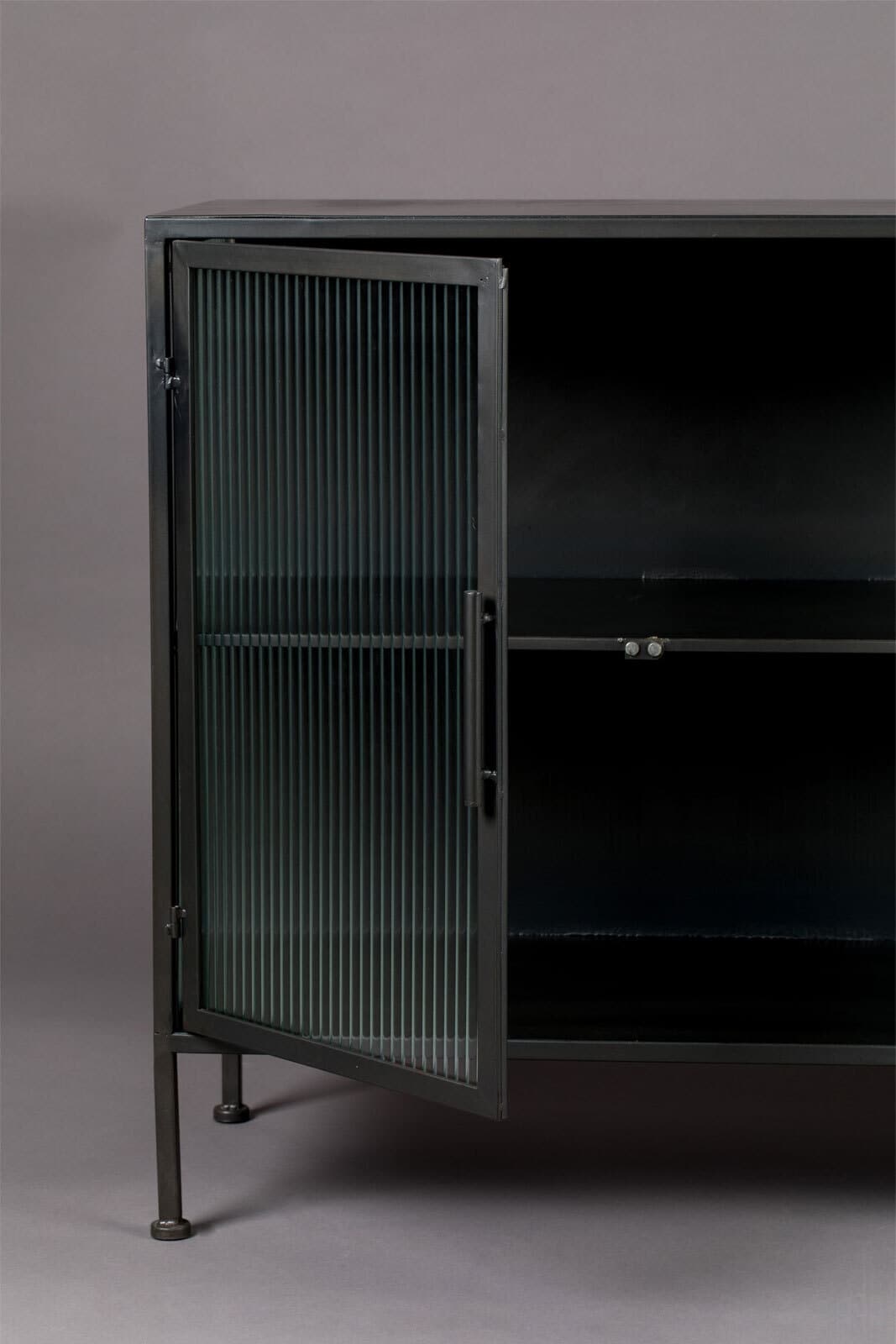 zuiver Sideboard BOLI 150 x 80 cm schwarz/ Glas