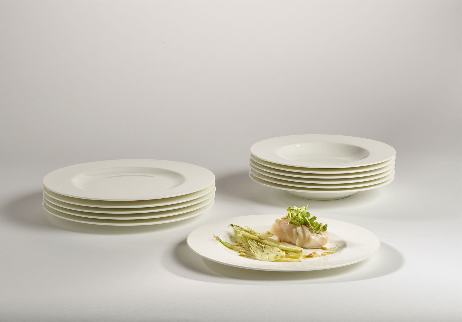 Villeroy & Boch Tafelservice NOBLESSE 12-teilig cremeweiß