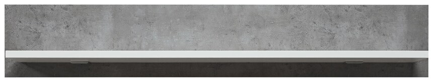 Wandboard MARIE 138 x 24 x 23 cm Holznachbildung weiß Hochglanz 