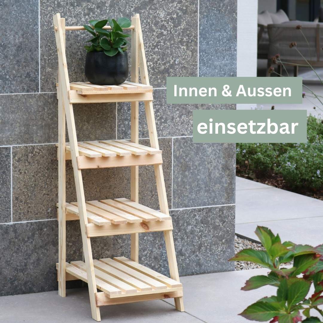 holz4home Gartenregal LADDER 109 cm braun