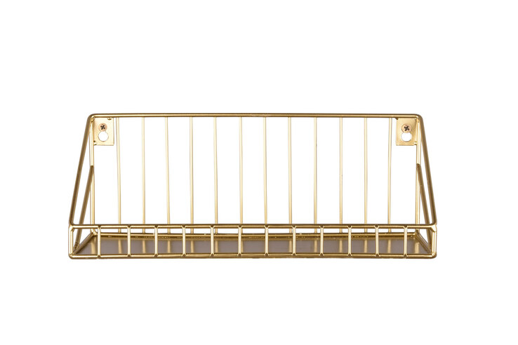Wandregal KATJA 33 x 11 cm goldfarbig
