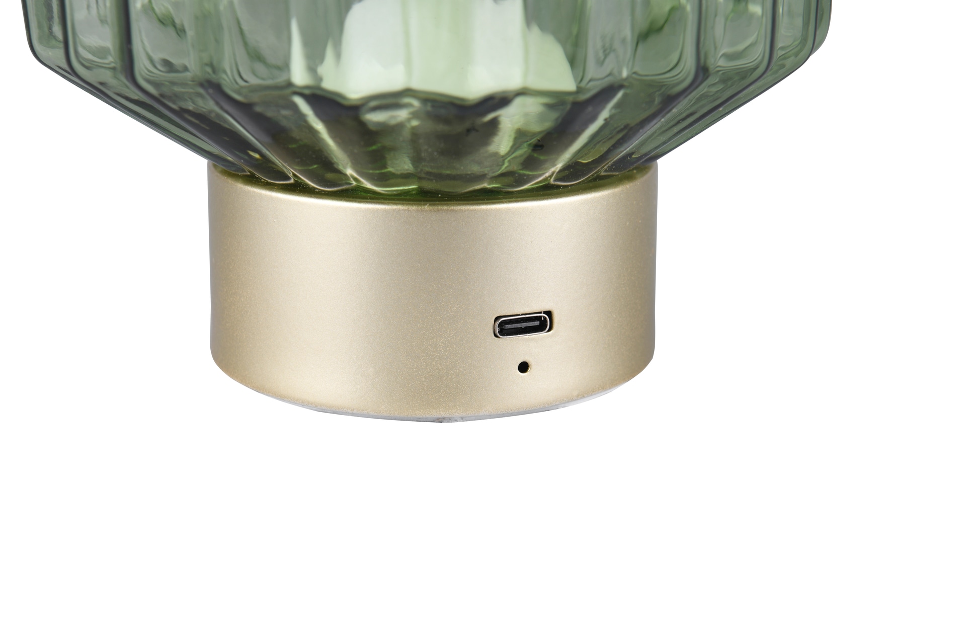 RL Akku LED Tischlampe LORD messingfarbig /grün