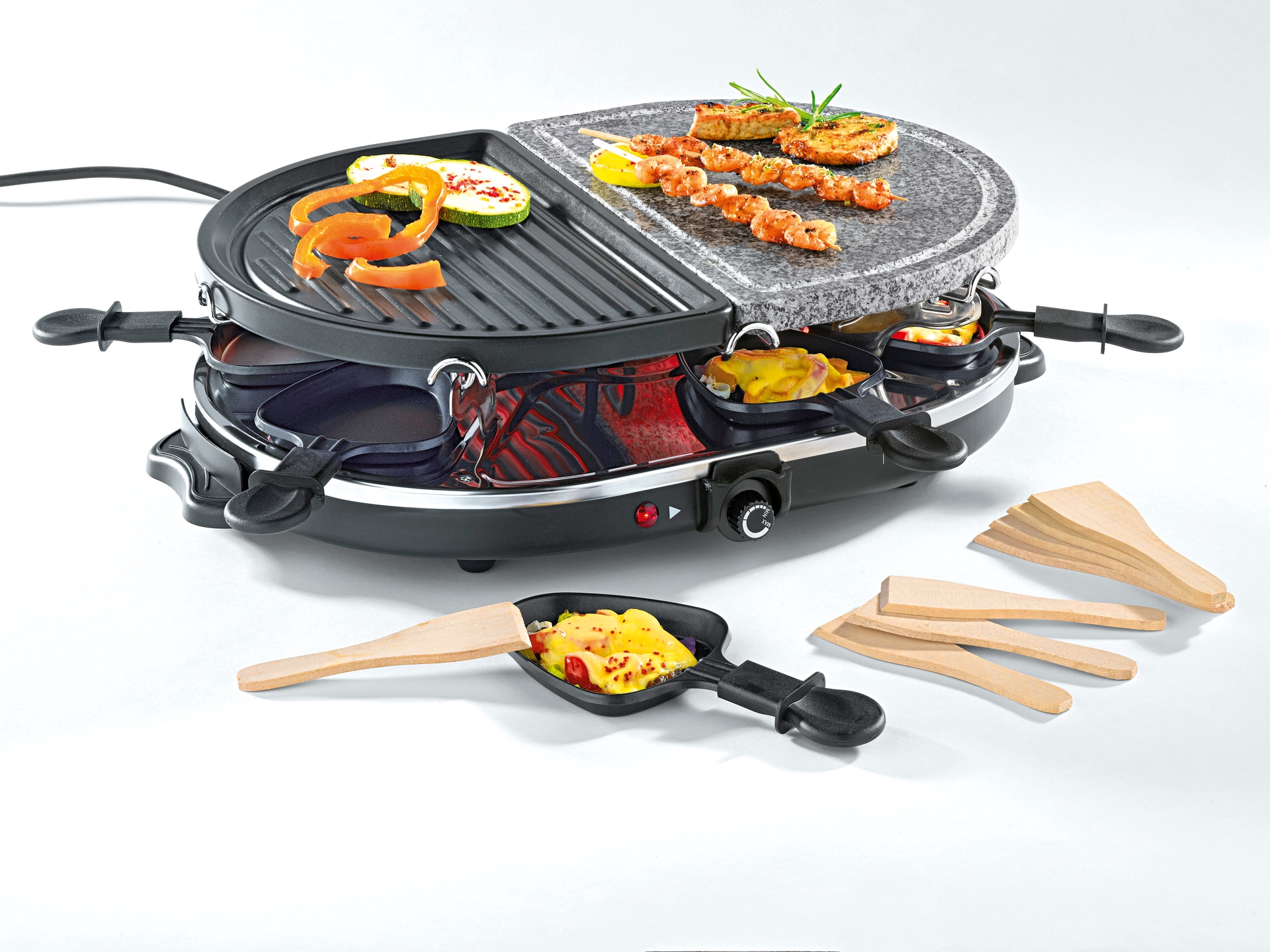 casaNOVA Raclette-Grill 47,5 x 32 x 12 cm Kunststoff schwarz 