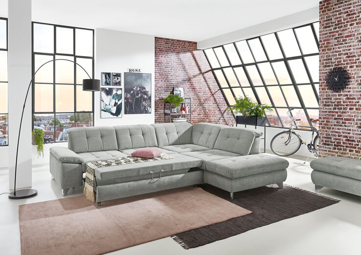 YoungLife Ecksofa APRILIA SF-R silver
