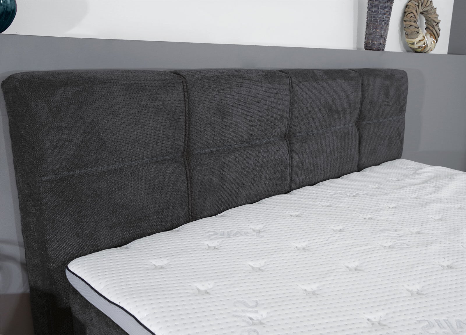 Boxspringbett PORTAGE 180 x 200 cm anthrazit