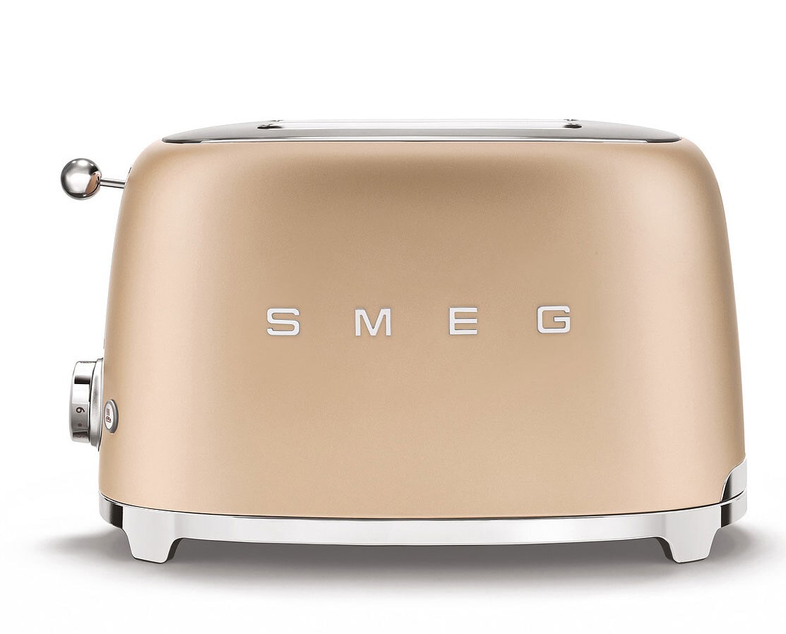 SMEG Toaster 2-Schlitz KOMPAKT Champagner matt