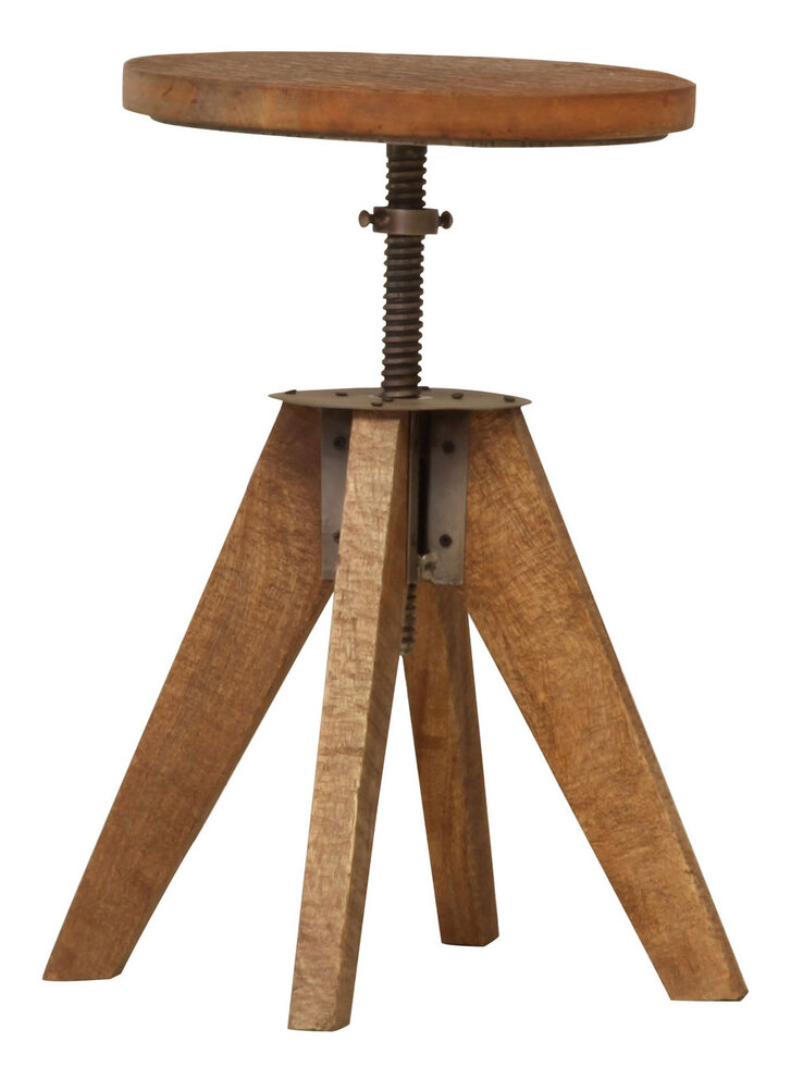 INTERhome Hocker WOODSTOCK 65 cm Mangoholz massiv