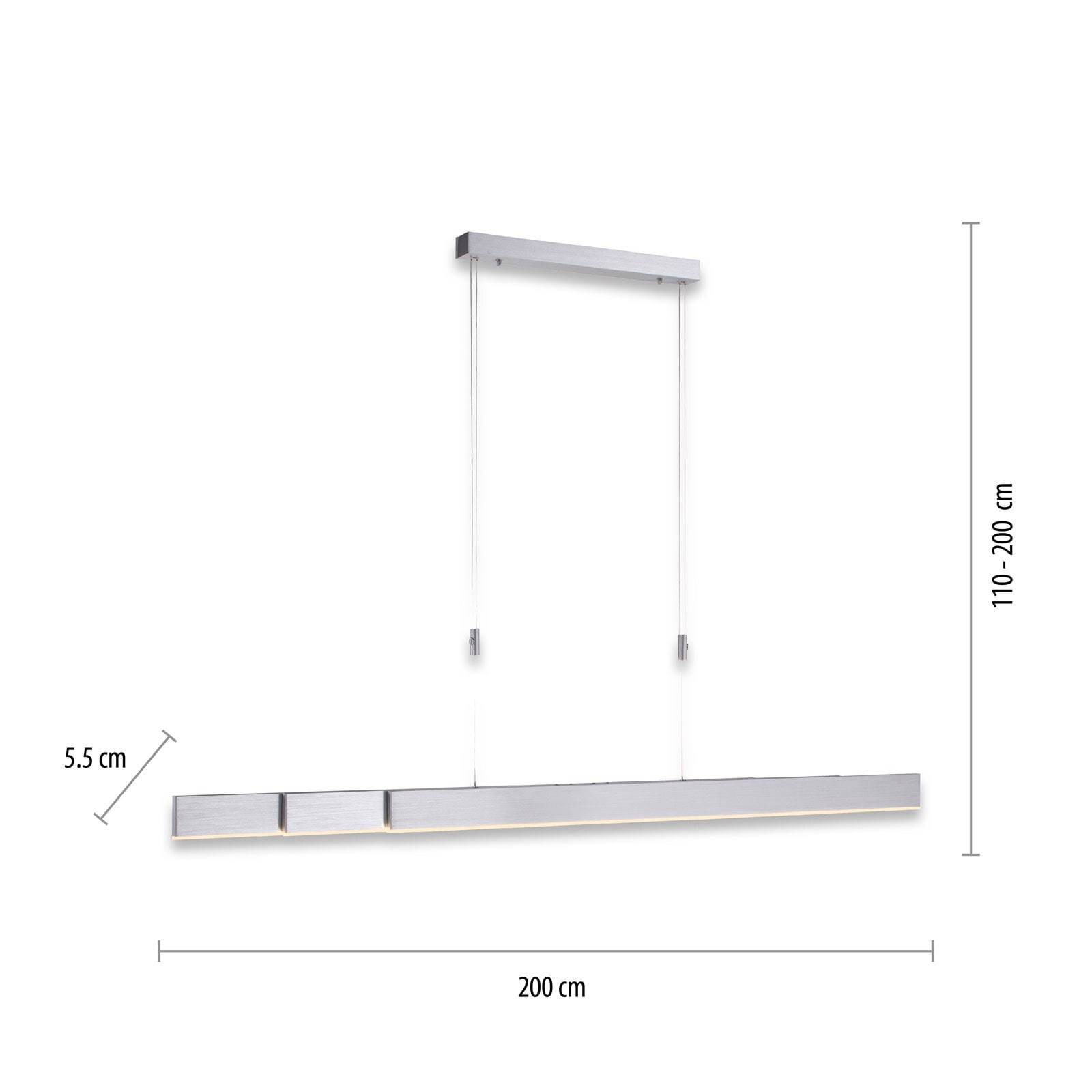 Paul Neuhaus LED Balkenpendel PURE-MOTO alufarbig