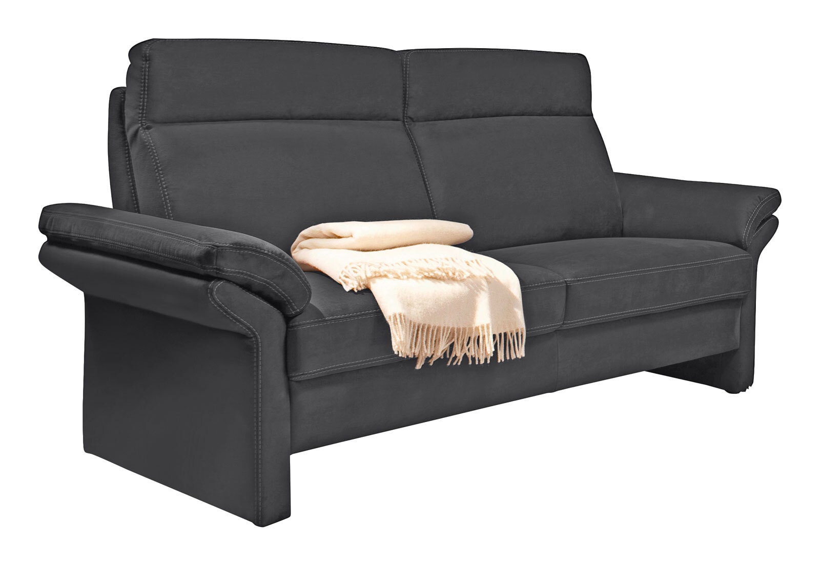 LASCONDO Sofa 2-Sitzer MAXIM I 158 cm Stoffbezug crown stonesgrau