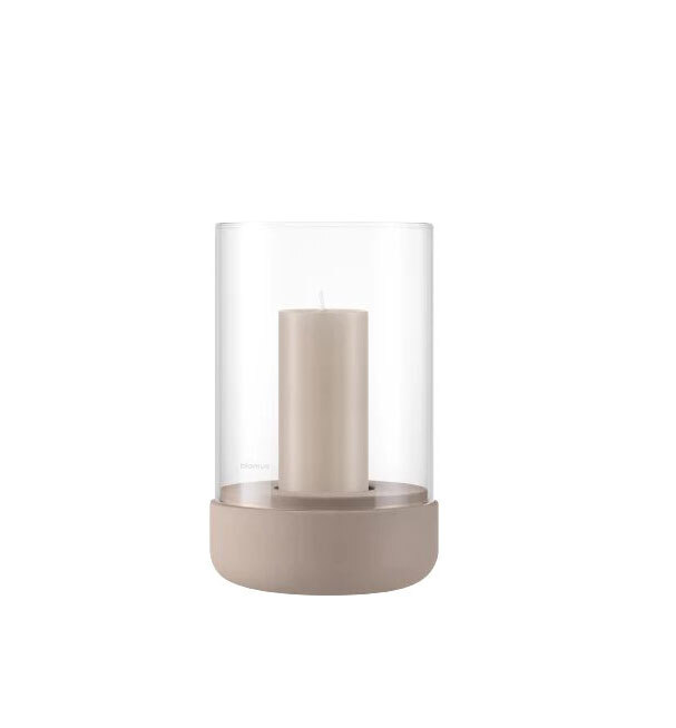 blomus Windlicht CALMA braun 20 cm Beton/Glas