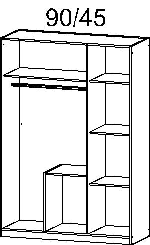 Kleiderschrank ALVARA 136 x 197 cm Alpinweiß NB