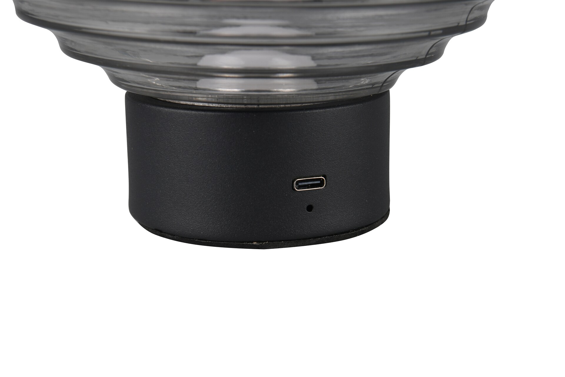 RL Akku LED Tischlampe EARL schwarz /rauchfarbig