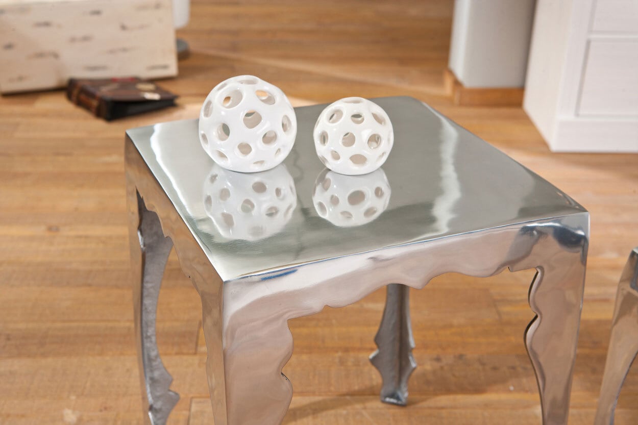 CASAVANTI Beistelltisch-Set LUCA 2-teilig Aluminium 