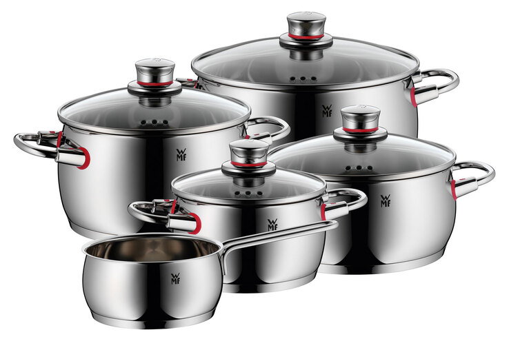WMF Topfset QUALITY ONE 5-teilig Edelstahl silberfarbig