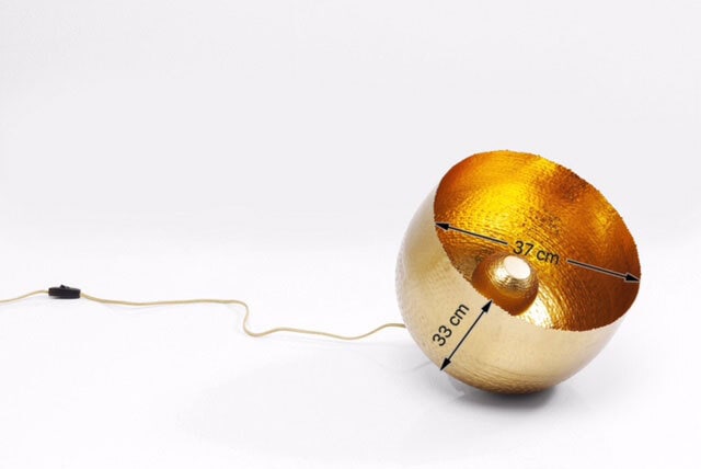 KARE DESIGN Retrofit Tischlampe APOLLON 35 cm goldfarbig