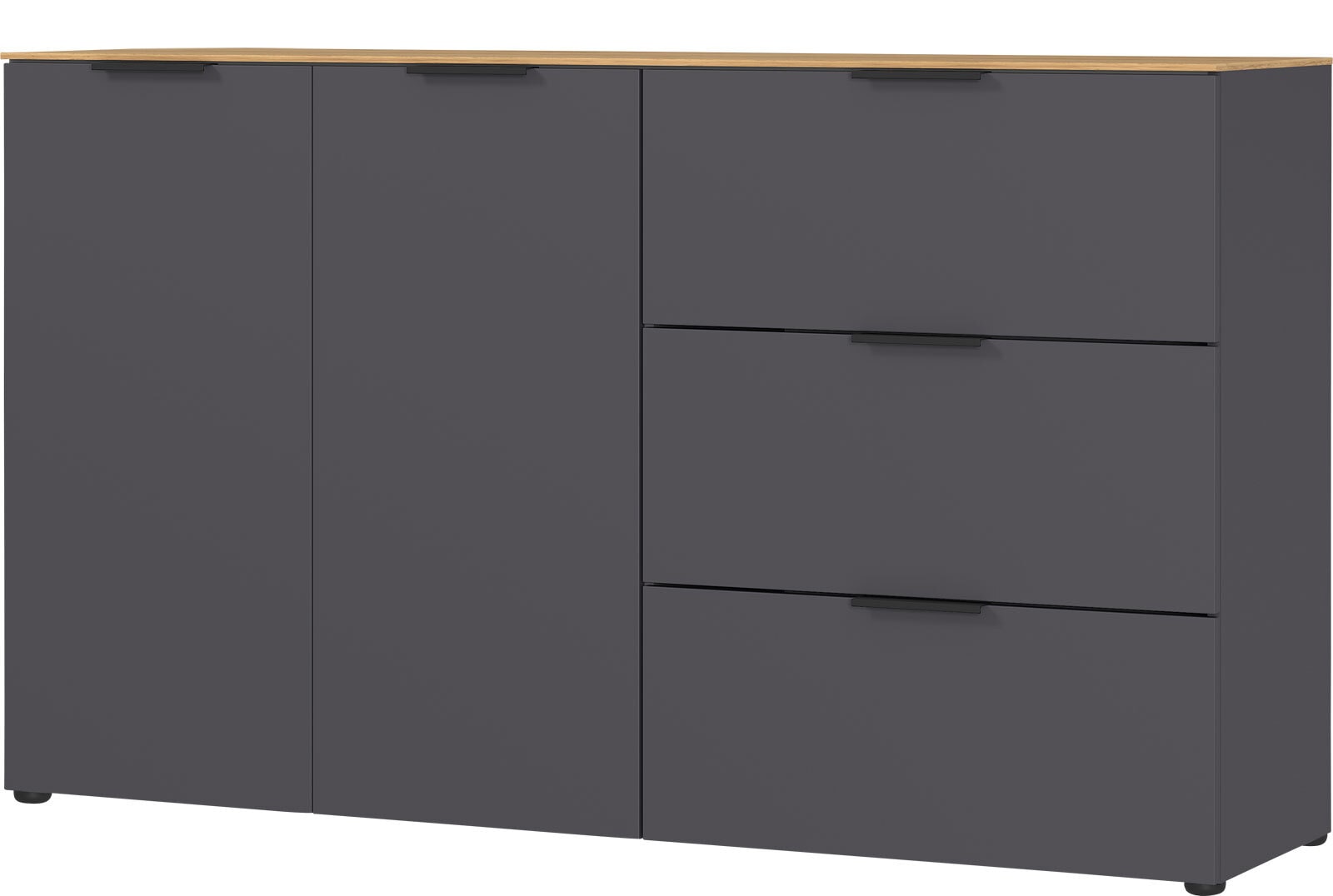 Sideboard CALIFORNIA 151 x 98 cm Graphit/ Navarra-Eiche