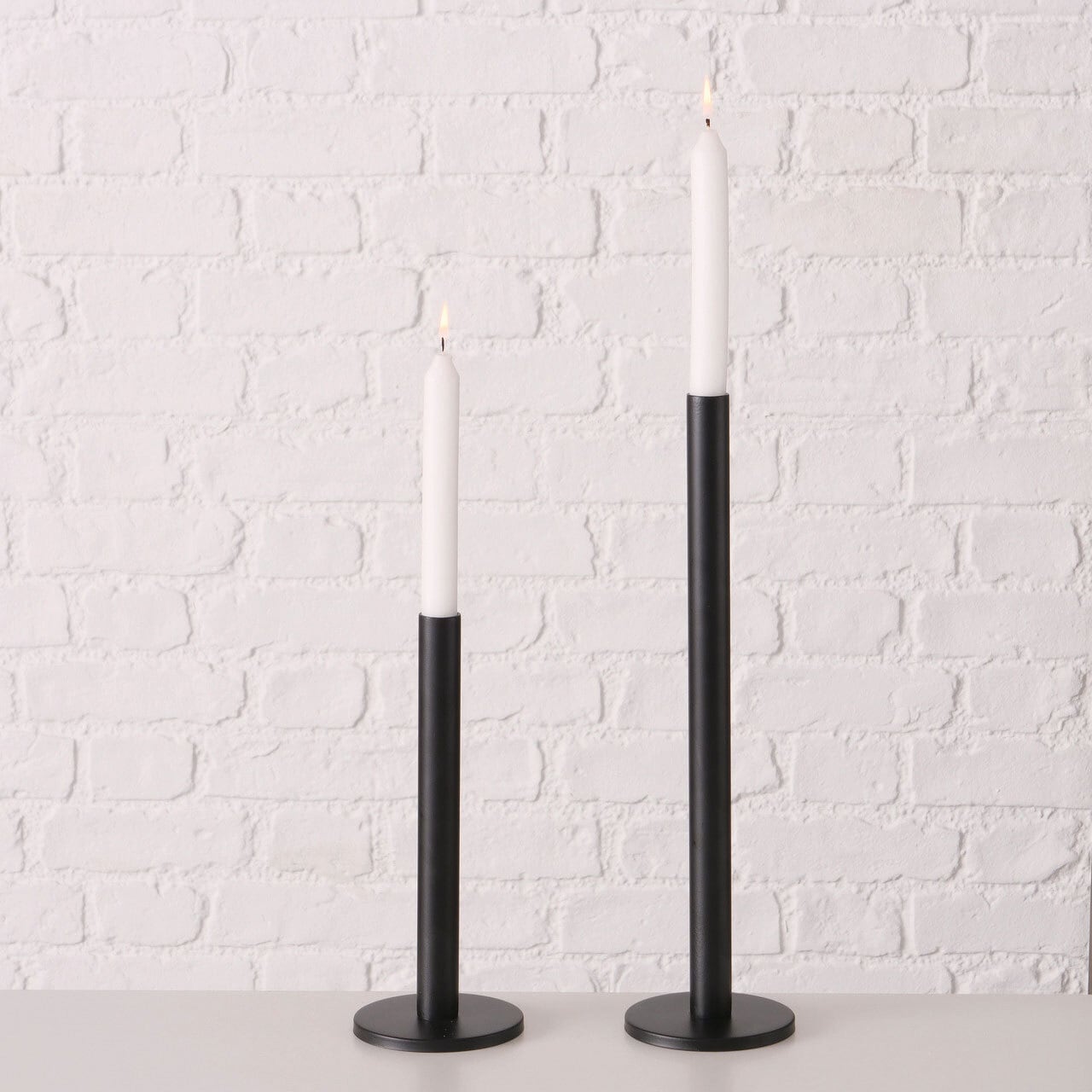 Kerzenständer Set MALKO 2-teilig schwarz