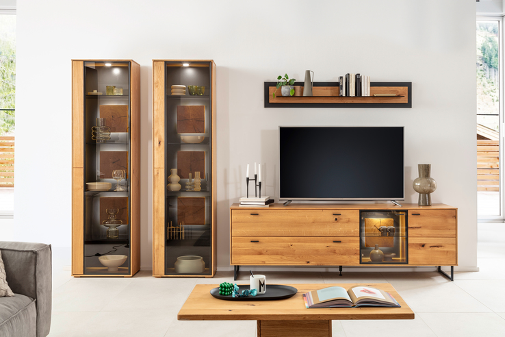CASAVANTI Lowboard ASSINI 213x68 cm cm Ast/Balkeneiche