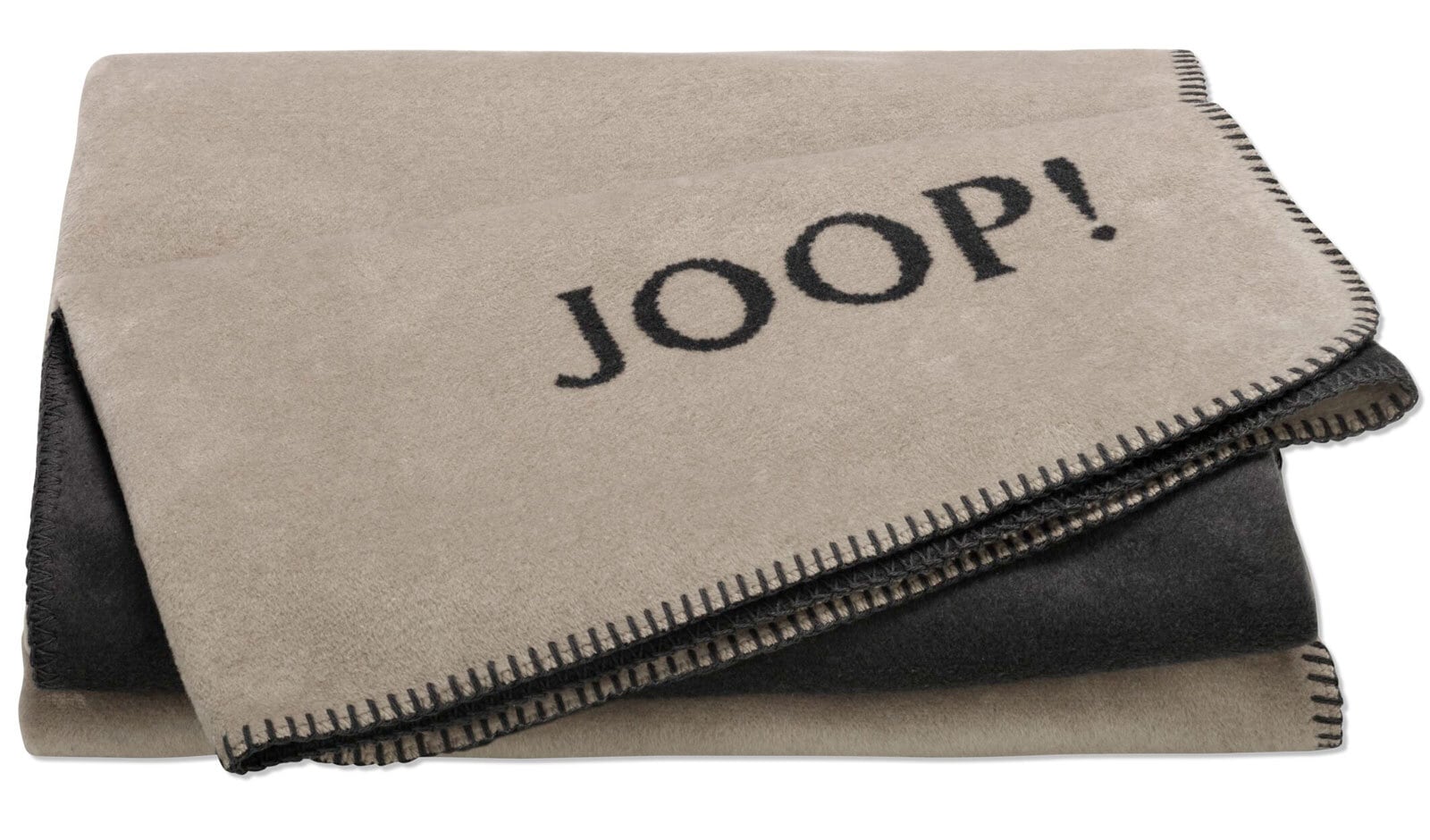 JOOP! Wohndecke UNI DOUBLEFACE 150 x 200 cm grau/braun