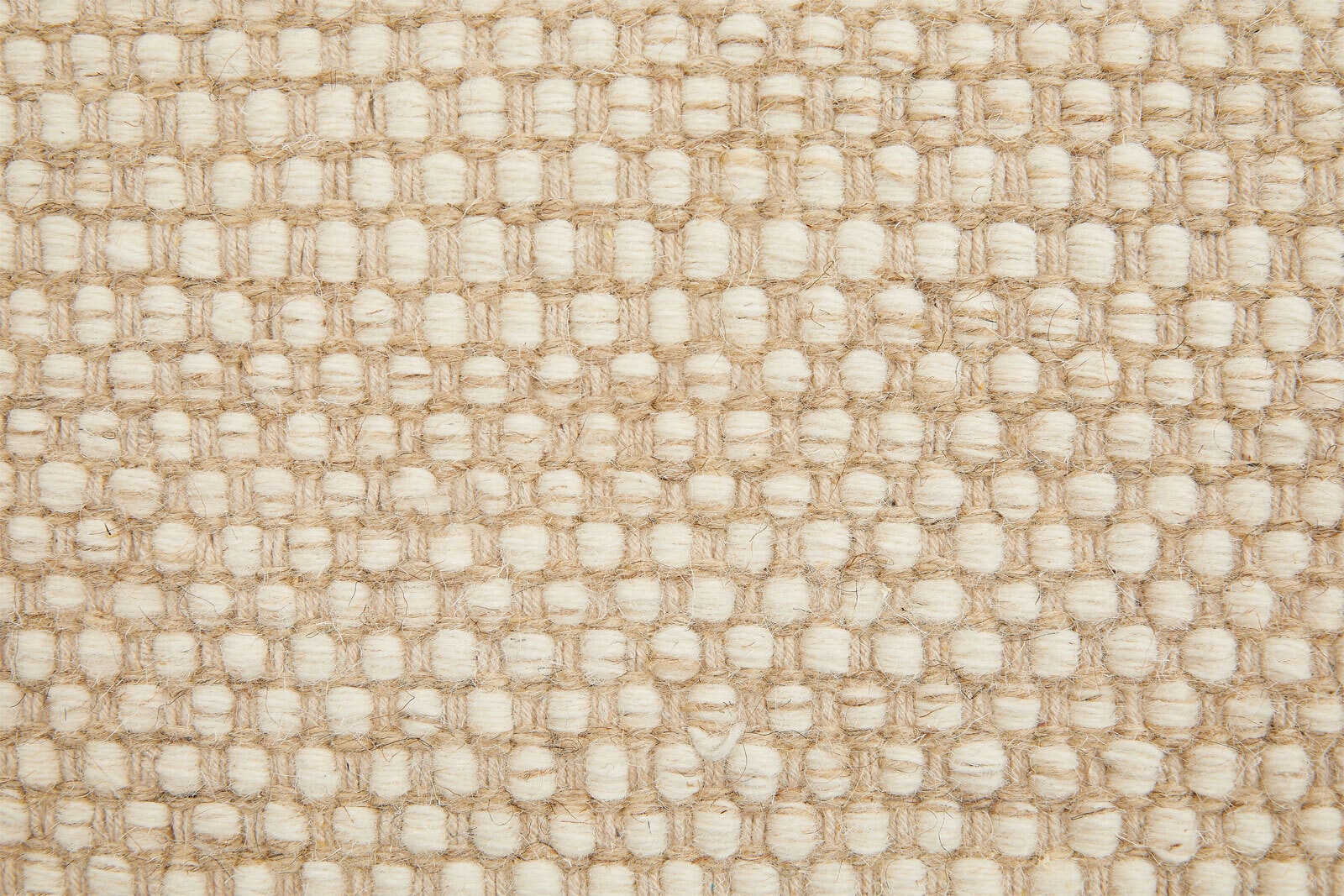 Wollteppich VISBY 65 x 130 cm beige/creme