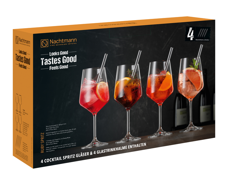 Nachtmann Spritzglas-Set TASTES GOOD 9-teilig Kristallglas