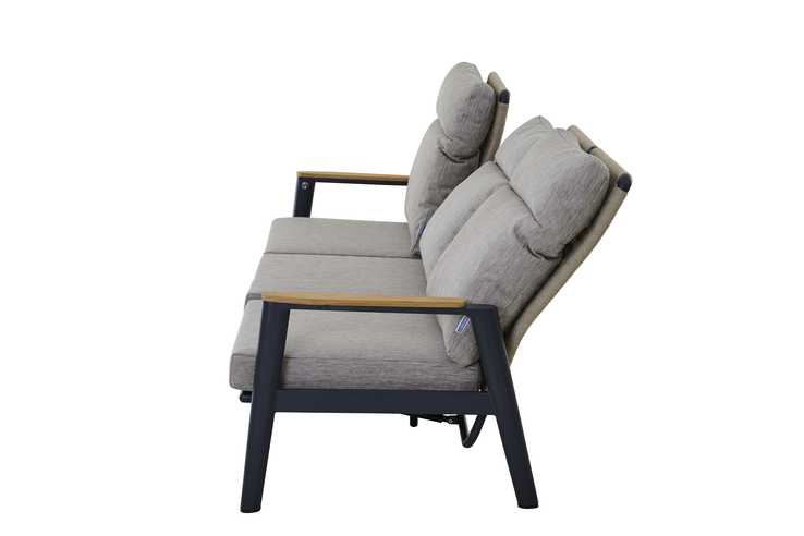 MONDO Loungesofa Outdoor LATEA 208 cm anthrazit /taupe