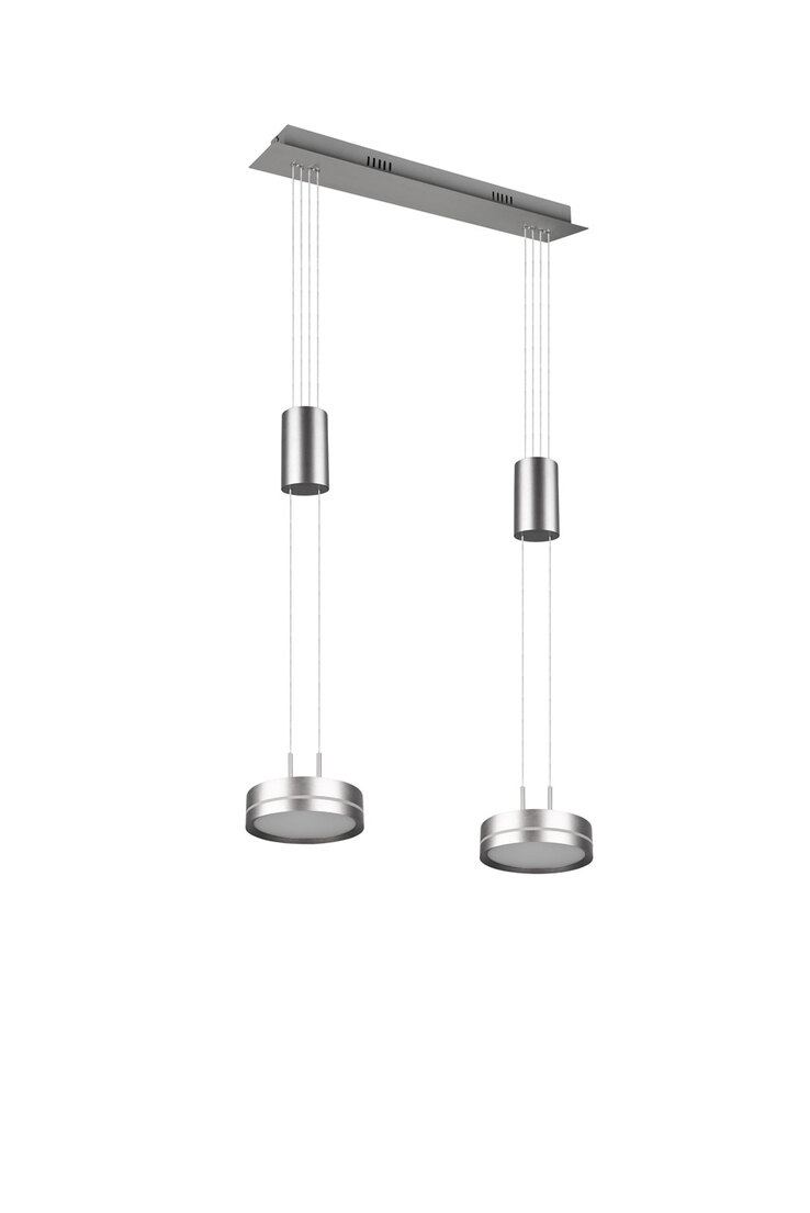 TRIO LED Balkenpendel FRANKLIN 2-flg nickelfarbig