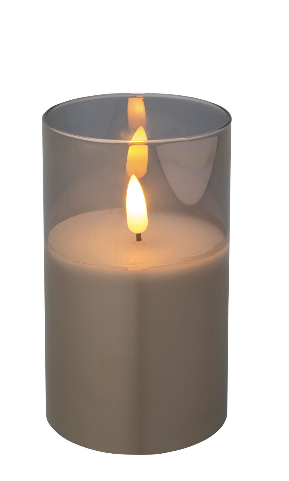 LED Kerze im Glas 12 cm