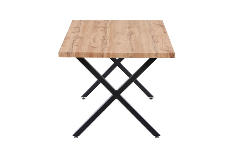 CASAVANTI Esstisch 160 x 90 cm braun/schwarz