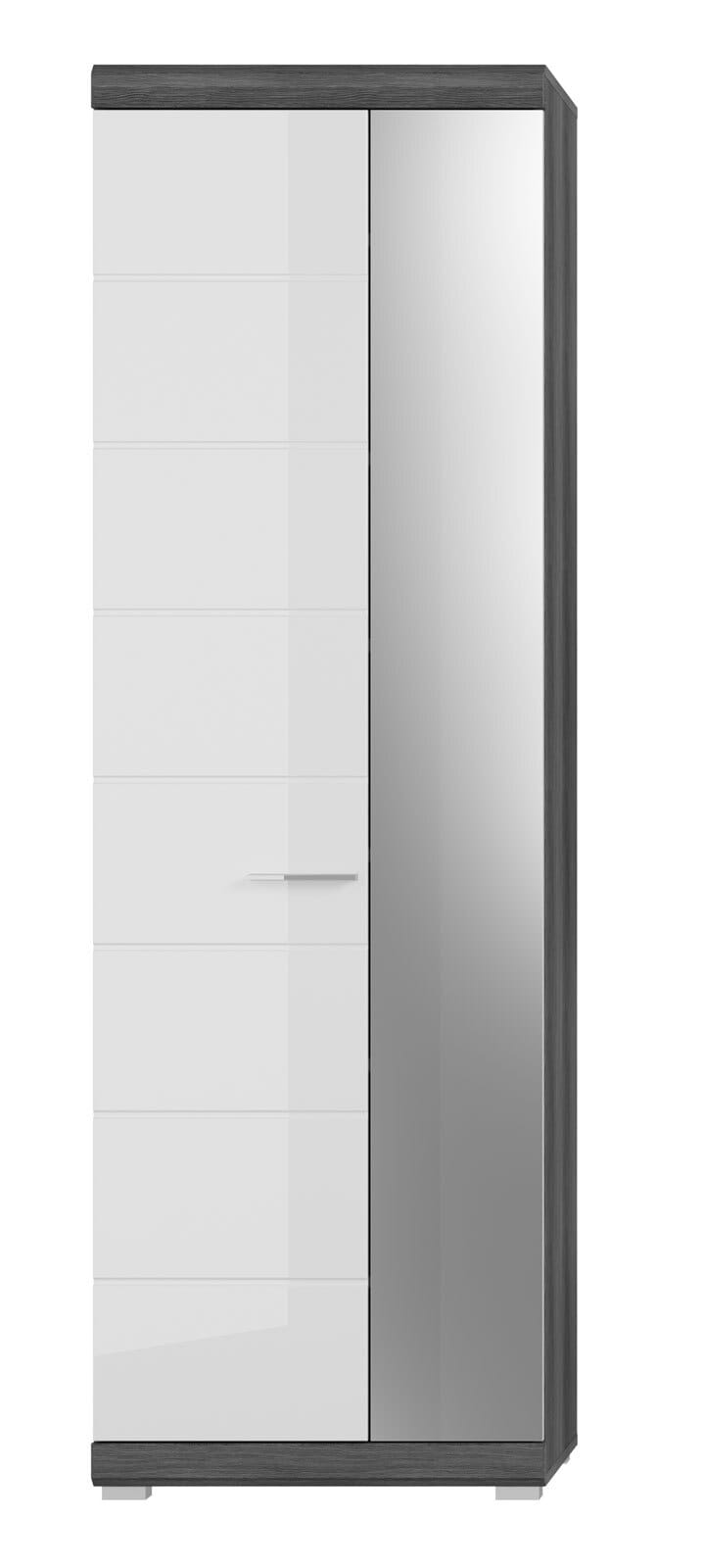 Garderobenschrank SCOUT 62 x 197 cm grau/ weiß