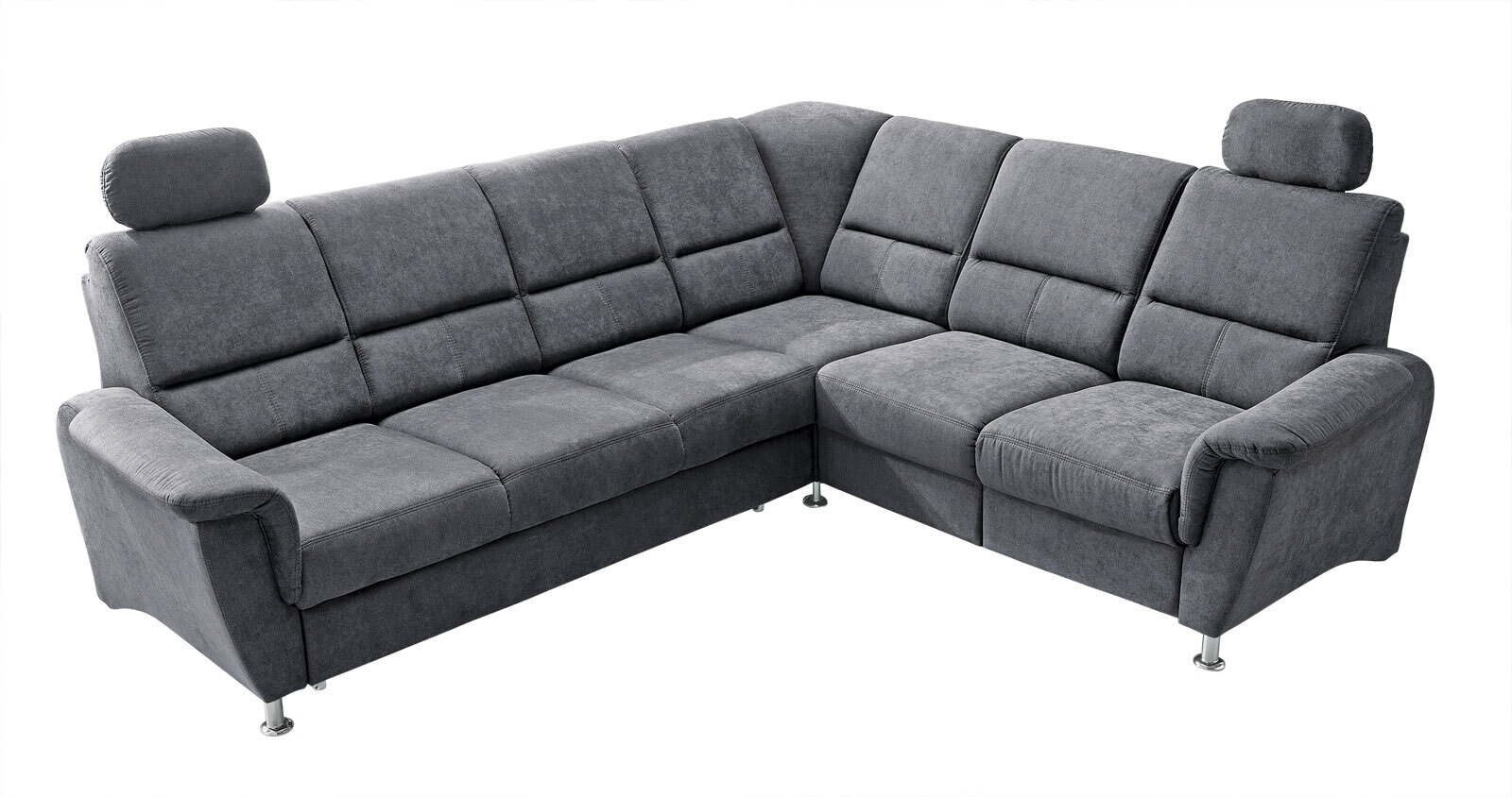 Ecksofa PRECILLIA 268 x 222 cm grau