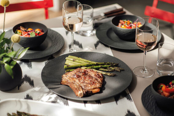 Villeroy & Boch Teller MANUFACTURE ROCK 25 cm Porzellan schwarzgrau