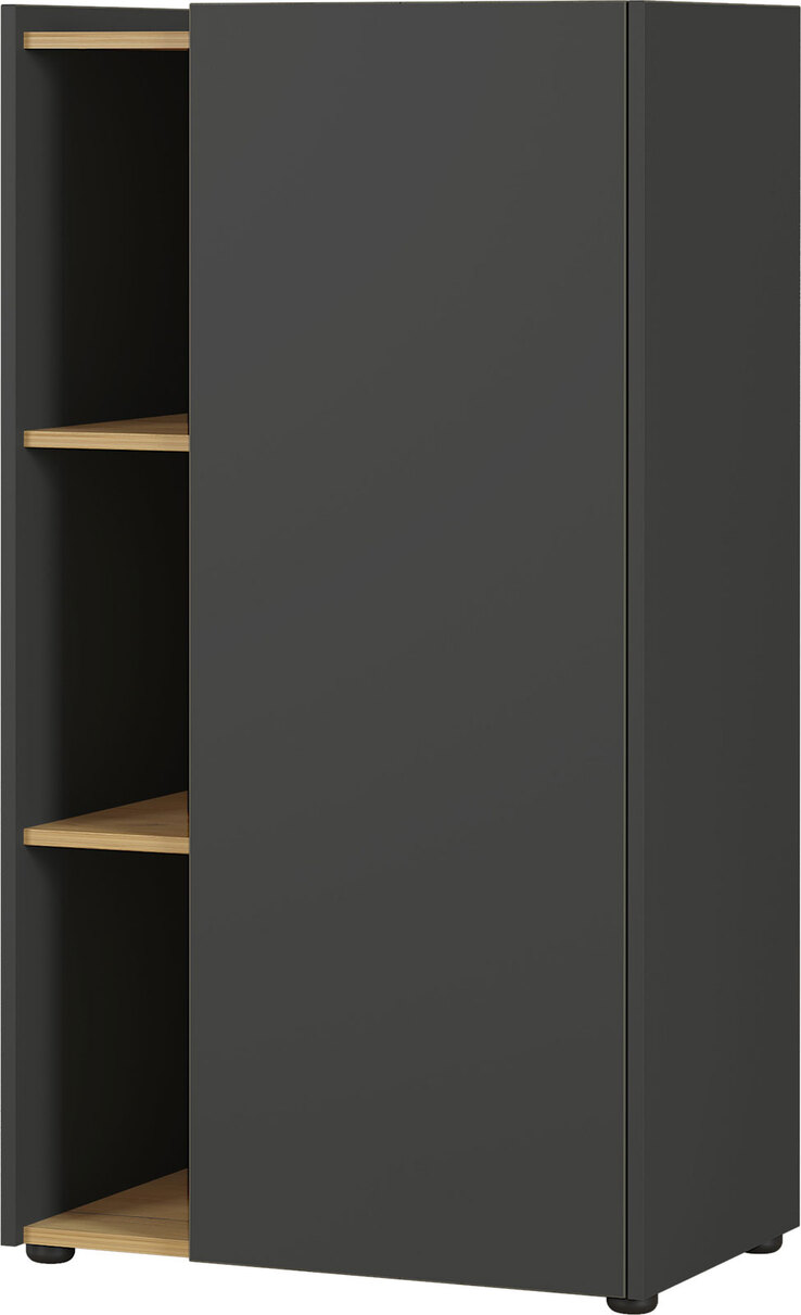 Aktenschrank BELLA 62 x 115 cm Graphit/ Eiche
