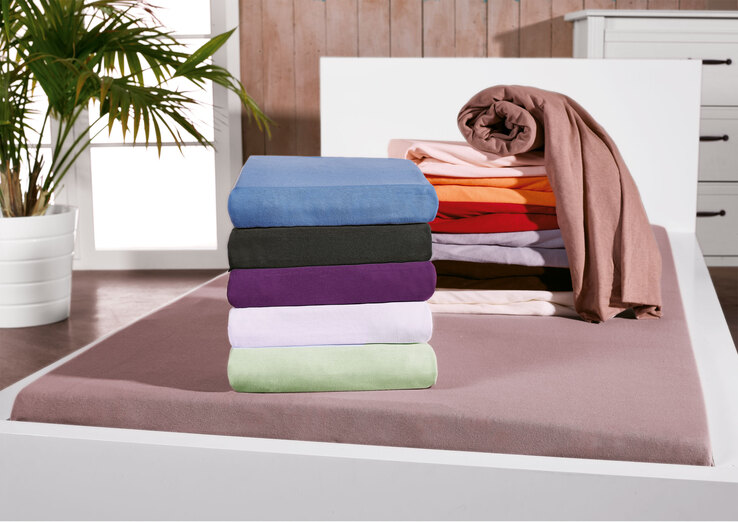 PRONIGHT Jersey-Boxspring-Spannbettlaken 90-100 x 190-220 cm platingrau