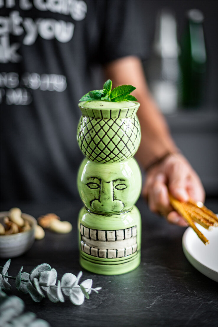casaNOVA Becher-Set TIKI 4-teilig mehrfarbig Dolomit