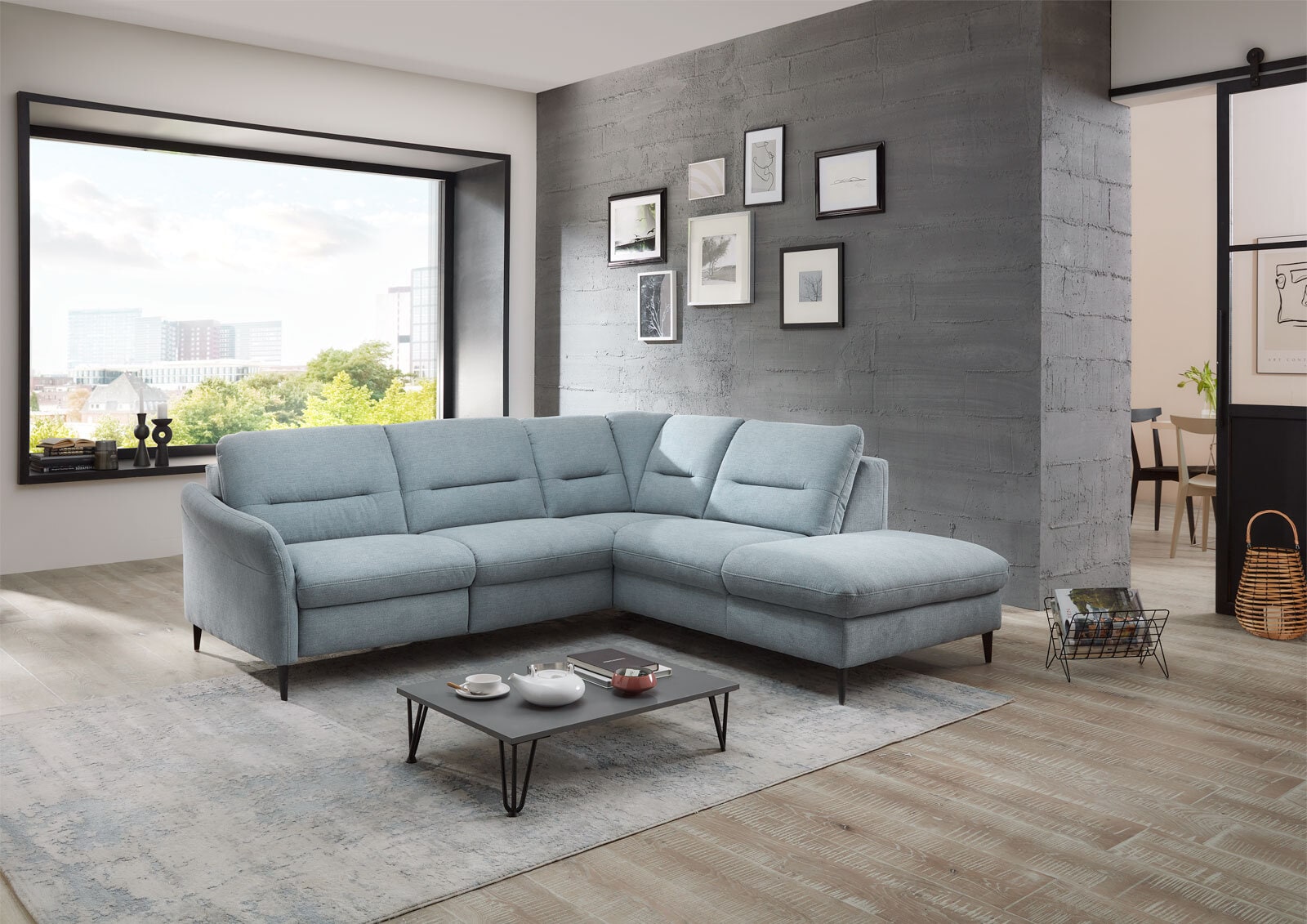 SYSTEMPOLSTER Ecksofa VELLETRI R ice