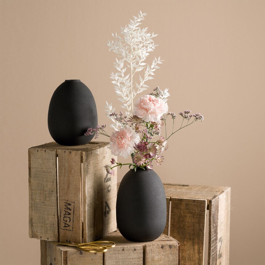 LEONARDO Vase 16,4 cm schwarz
