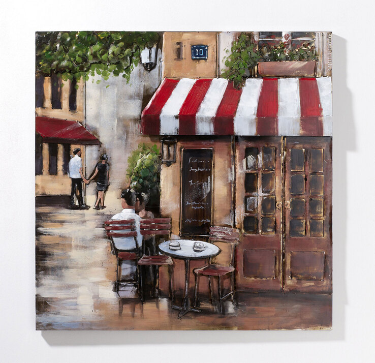 casaNOVA Bild STRASSENCAFE 100 x 100 cm