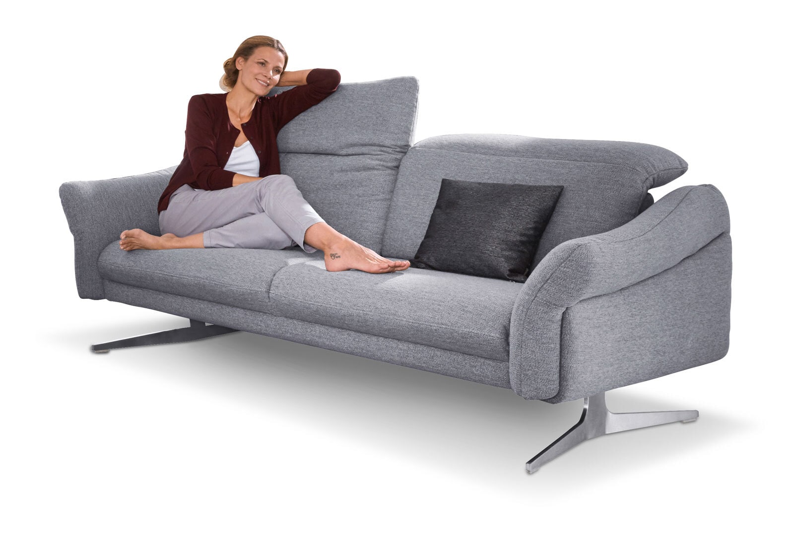 himolla Sofa 3-Sitzer WAGING I Fashion gletschergrau