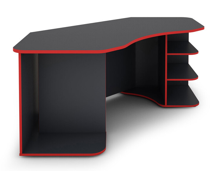 CASAVANTI Gaming Tisch TRON 196 x 85/76 cm NB anthrazit /rot