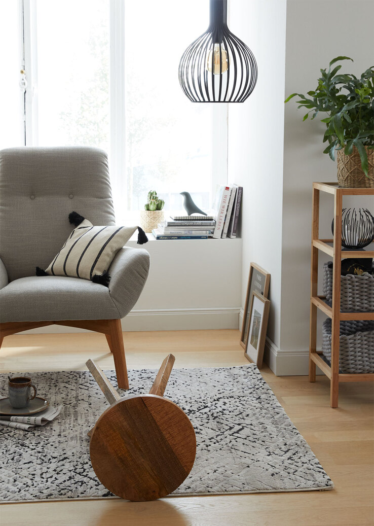 INTERhome Hocker WOODSTOCK 65 cm Mangoholz massiv