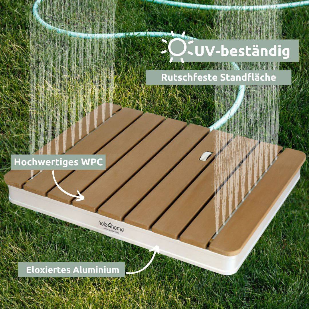 holz4home Gartendusche FLOOR 70 x 55 cm WPC