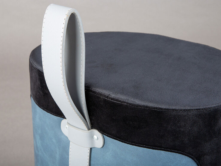 Hocker MILIAN schwarz 38 x 43 x 32,5 cm