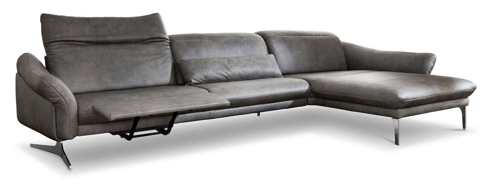 himolla Ecksofa WAGING Eleganza Leder meteorbraun