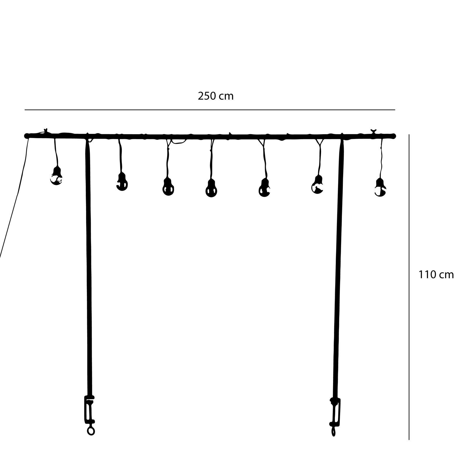 luca lighting Außen Dekostange Tisch mit LED Solar-Beleuchtung