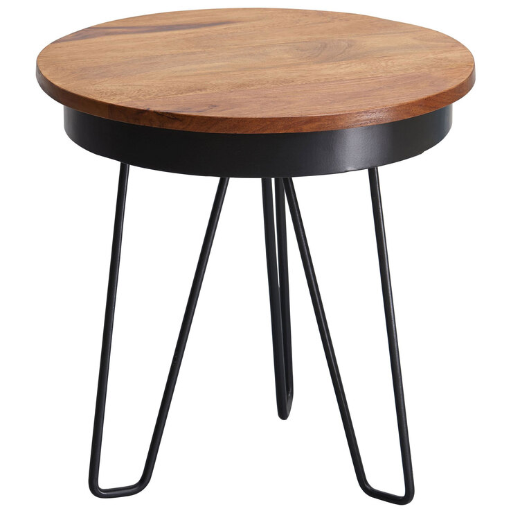 CASAVANTI Beistelltisch 53 cm braun/ schwarz
