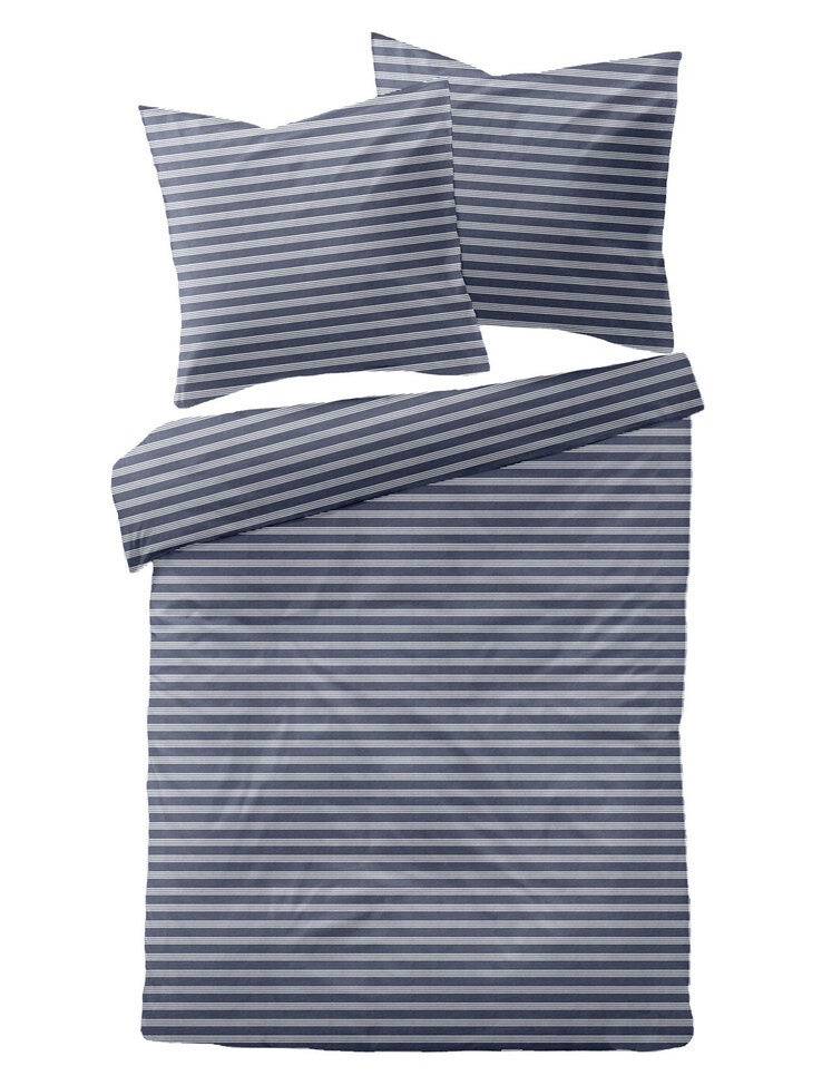 DORMISETTE Jersey-Bettwäsche MELANGE 155 x 220 cm dunkelblau