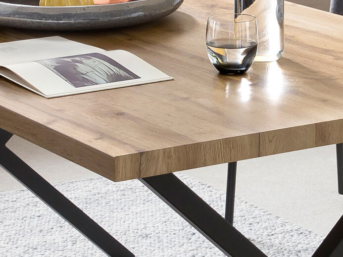 CASAVANTI Esstisch 160 x 90 cm braun/schwarz