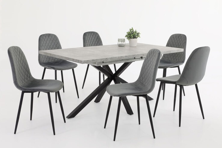 Esszimmerstuhl MIRA 2er Set grau