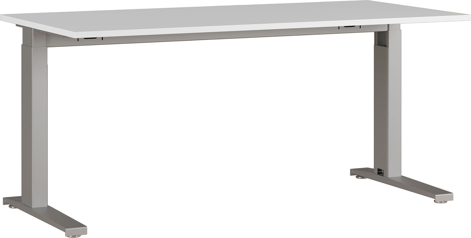 CASAVANTI Schreibtisch ISORNO 160 cm Lichtgrau/ silberfarbig